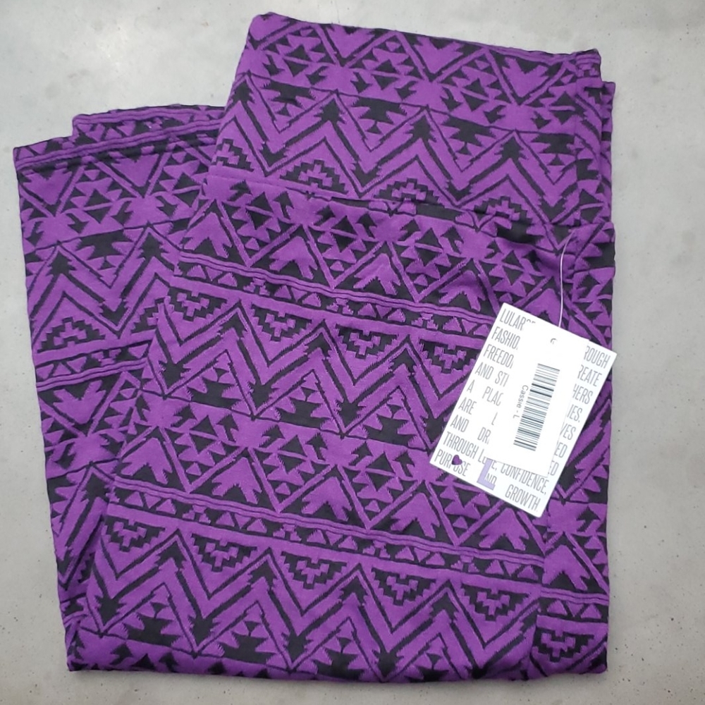 2 for $15 LuLaRoe Cassie black and purple skirt